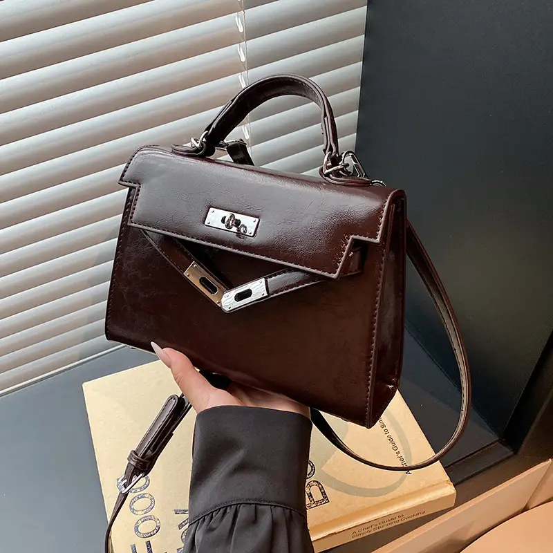 Red Square Handbag for Women 2025 New Versatile Shoulder Crossbody Kelly Bag - Image 2
