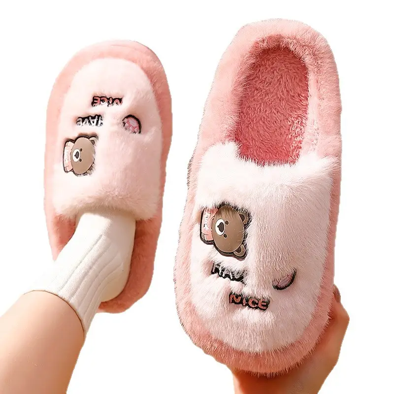Cotton Slippers for Men Winter 2025 New Style Bag Heel Indoor Home Thick Sole Warm Cute Plush Couple Cotton Shoes for Women - Image 11