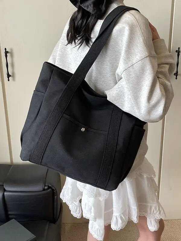 Casual Western Style Large Tote Bag for College Students - Image 4