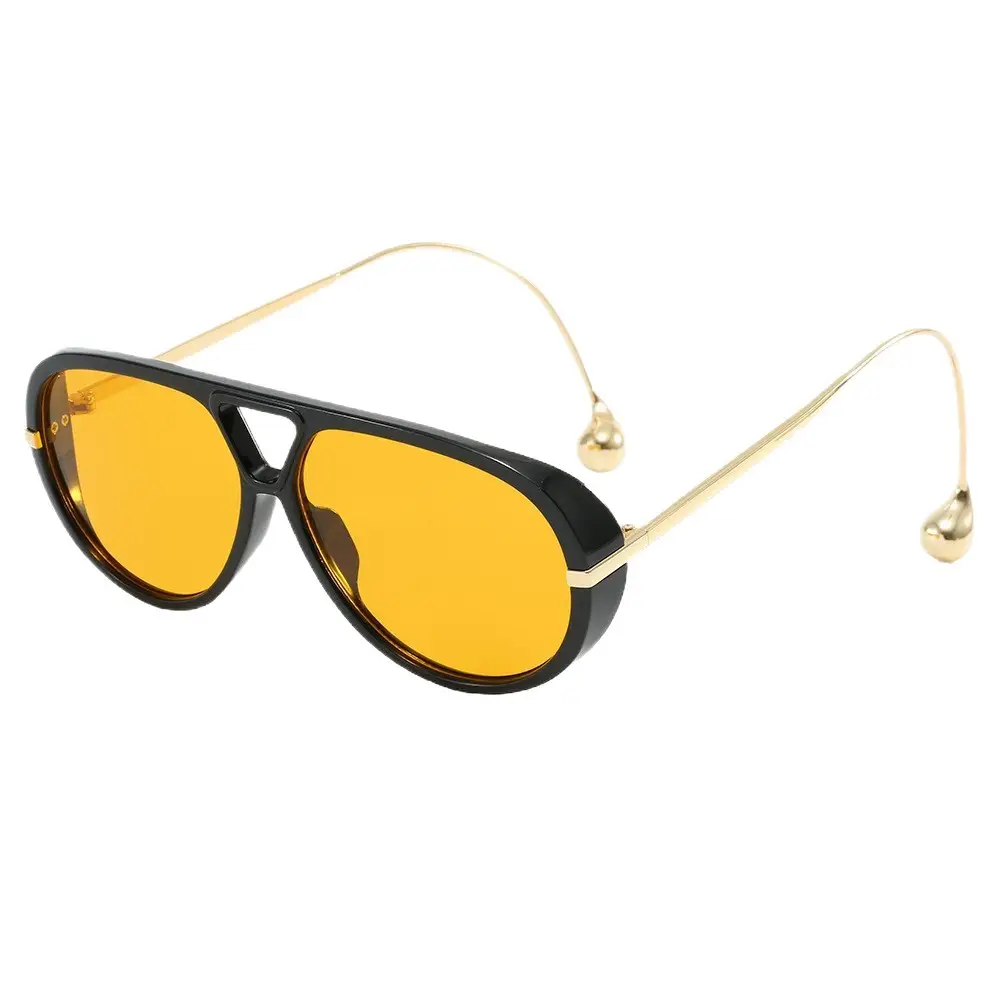 European Style Large Frame Sunglasses with Gold Bridge - Image 13