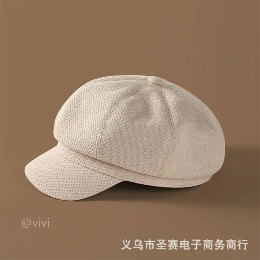 Women's Black Duckbill Hat Autumn Winter Large Circumference - Image 2