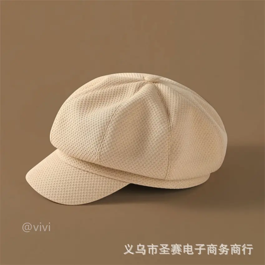 Women's Black Duckbill Hat Autumn Winter Large Circumference - Image 3