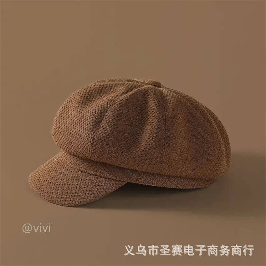 Women's Black Duckbill Hat Autumn Winter Large Circumference - Image 4