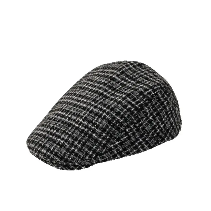 Japanese Plaid Forward Cap for Women Colorful Newsboy Hat