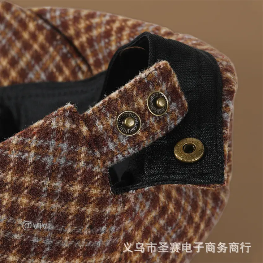 Japanese Plaid Forward Cap for Women Colorful Newsboy Hat — feature 5