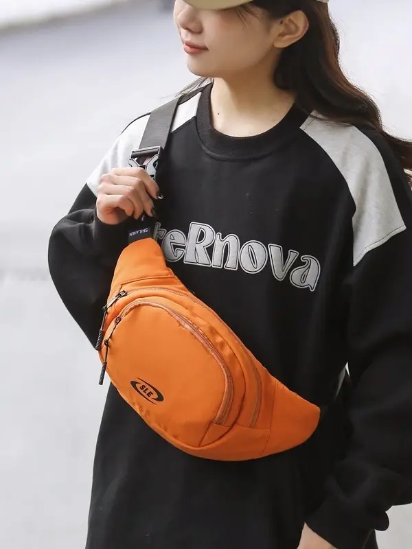 Orange Crossbody Bag for Women Casual Sports Luggage