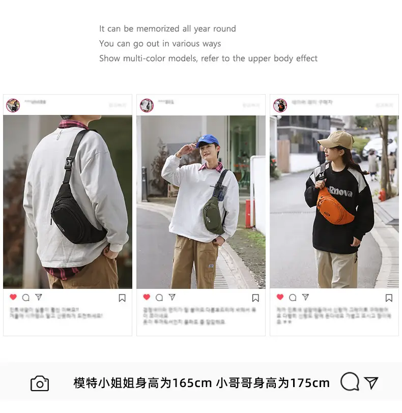 Orange Crossbody Bag for Women Casual Sports Luggage — feature 5