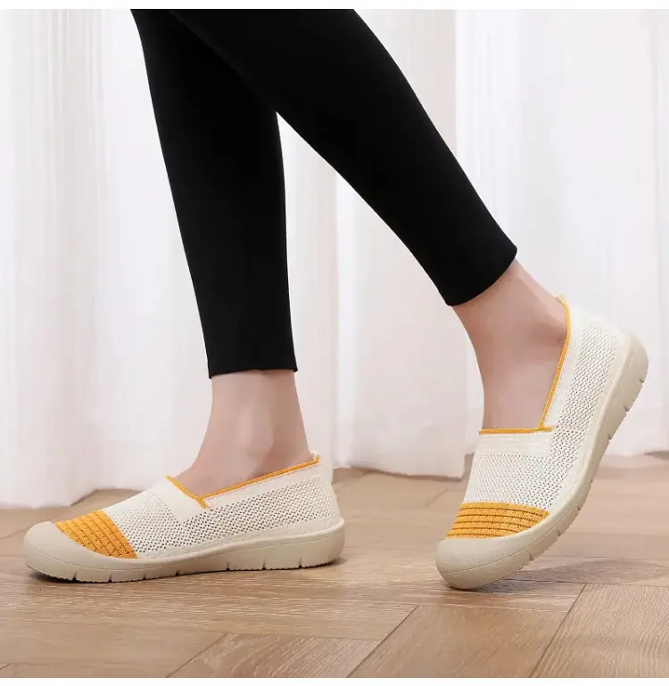 Shoes for Women in Summer New Style Versatile Casual Fly-Woven Mesh Breathable Thick-Soled Soft-Soled Non-Tiring Foot-Slip Mom Shoes — feature 14