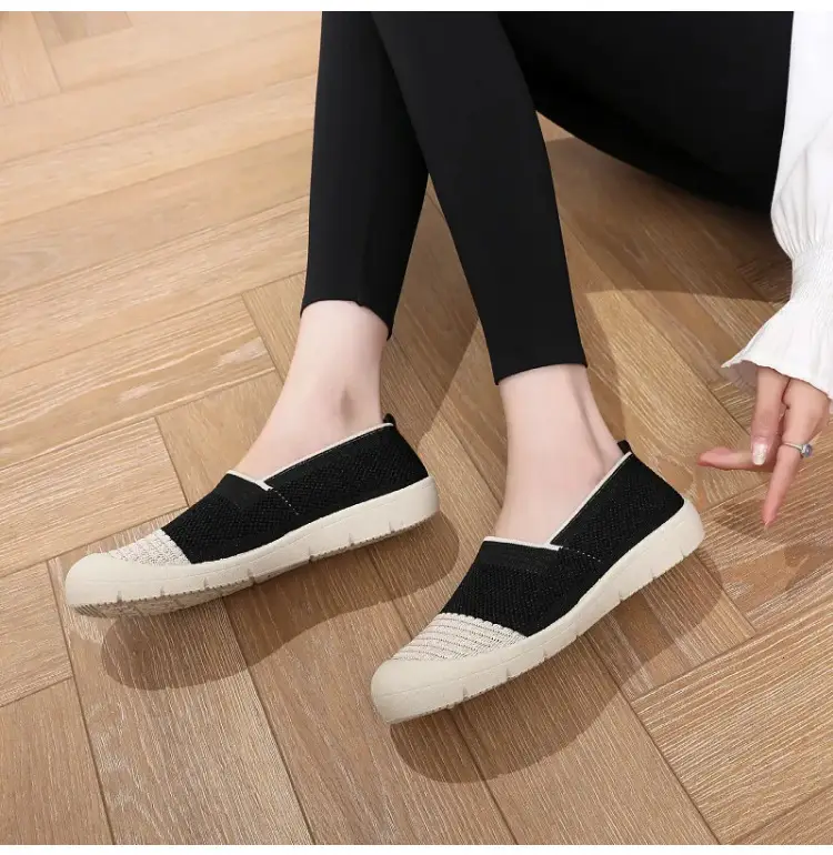 Shoes for Women in Summer New Style Versatile Casual Fly-Woven Mesh Breathable Thick-Soled Soft-Soled Non-Tiring Foot-Slip Mom Shoes — feature 17