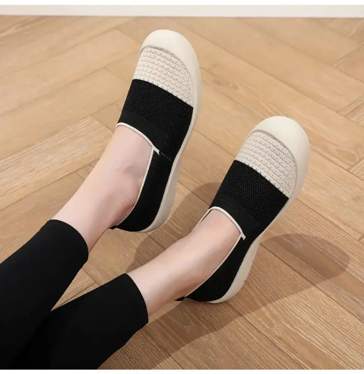 Shoes for Women in Summer New Style Versatile Casual Fly-Woven Mesh Breathable Thick-Soled Soft-Soled Non-Tiring Foot-Slip Mom Shoes — feature 20