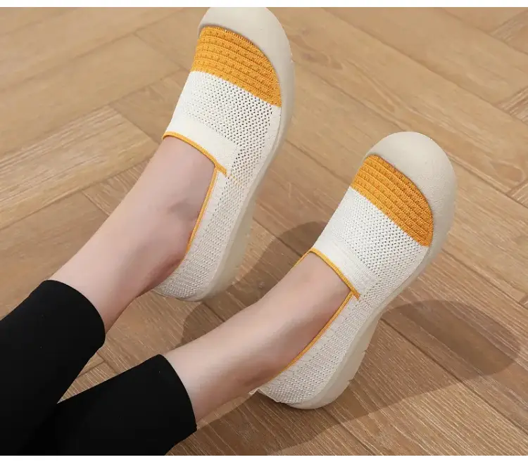Shoes for Women in Summer New Style Versatile Casual Fly-Woven Mesh Breathable Thick-Soled Soft-Soled Non-Tiring Foot-Slip Mom Shoes — feature 22