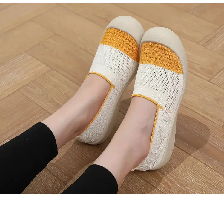 Shoes for Women in Summer New Style Versatile Casual Fly-Woven Mesh Breathable Thick-Soled Soft-Soled Non-Tiring Foot-Slip Mom Shoes — feature 23