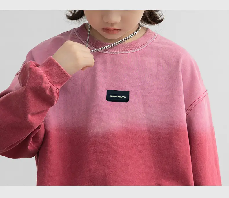 Boys Long Sleeve T-Shirt Pink Gradient 2026 — feature 11