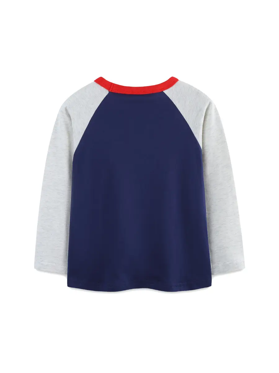 2026 Boys Cartoon Print Long Sleeve T-Shirt Blue White - Image 4