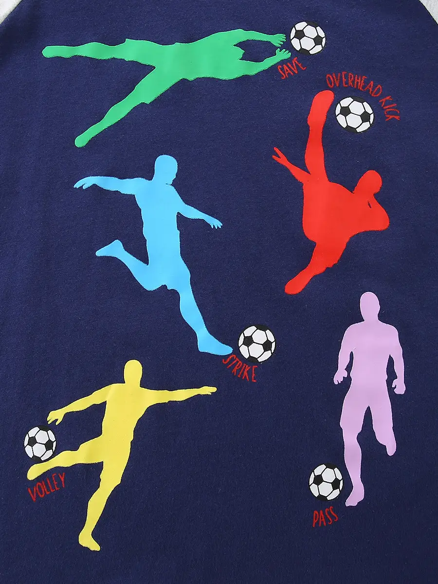 2026 Boys Cartoon Print Long Sleeve T-Shirt Blue White - Image 6