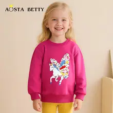2026 Boys Cartoon Print Long Sleeve T-Shirt Blue White — feature 10