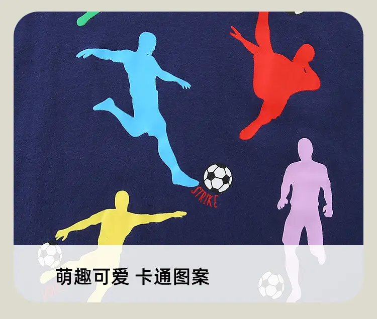 2026 Boys Cartoon Print Long Sleeve T-Shirt Blue White — feature 24