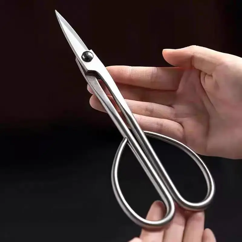 Branch Pruning Scissors Thickened Stainless Steel Potted Plant Bud Pruning Gardening Pruning Leaf Bonsai Long-Handled Scissors