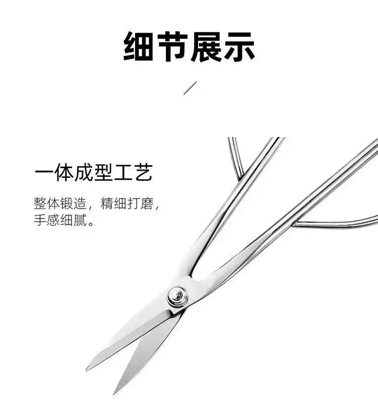 Branch Pruning Scissors Thickened Stainless Steel Potted Plant Bud Pruning Gardening Pruning Leaf Bonsai Long-Handled Scissors — feature 12