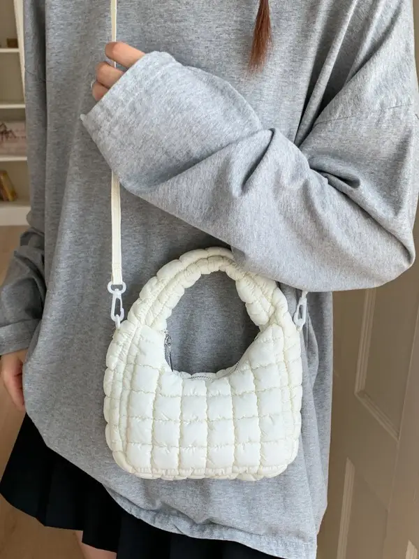 Pink Waffle Crossbody Phone Bag for Women