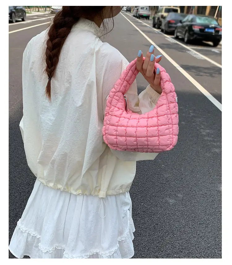 Pink Waffle Crossbody Phone Bag for Women — feature 13