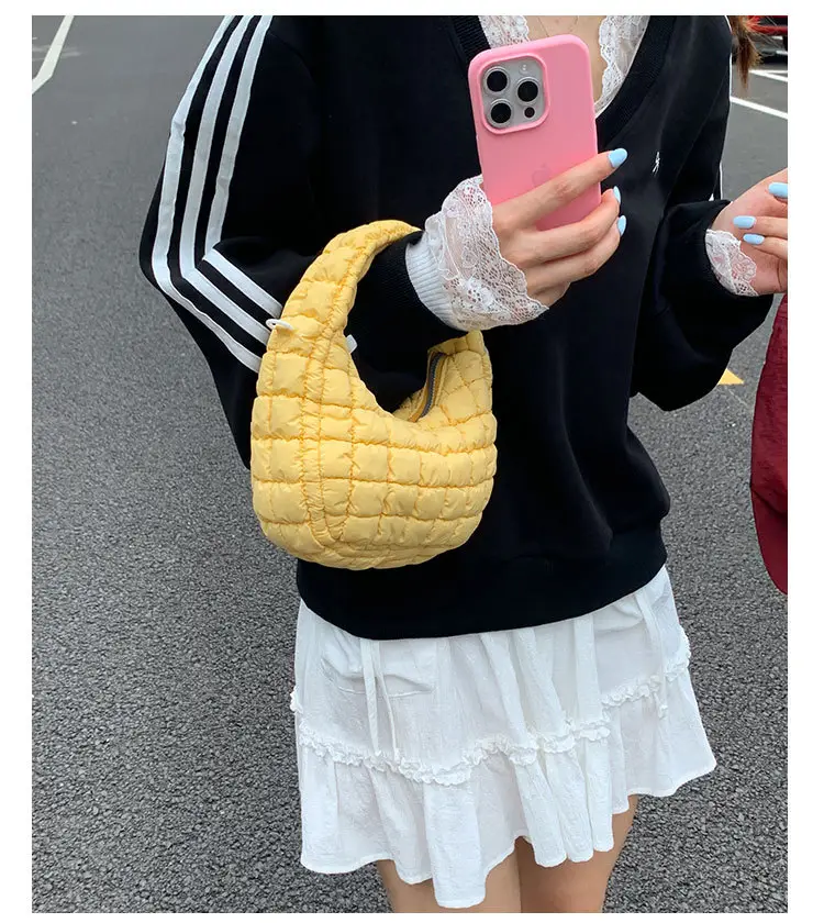 Pink Waffle Crossbody Phone Bag for Women — feature 21