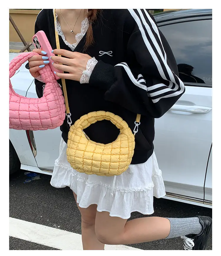 Pink Waffle Crossbody Phone Bag for Women — feature 22
