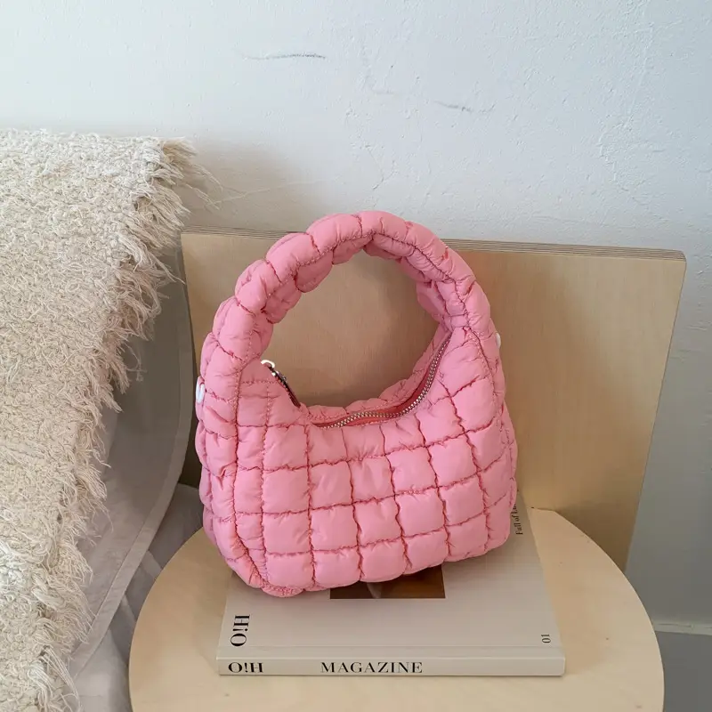 Pink Waffle Crossbody Phone Bag for Women