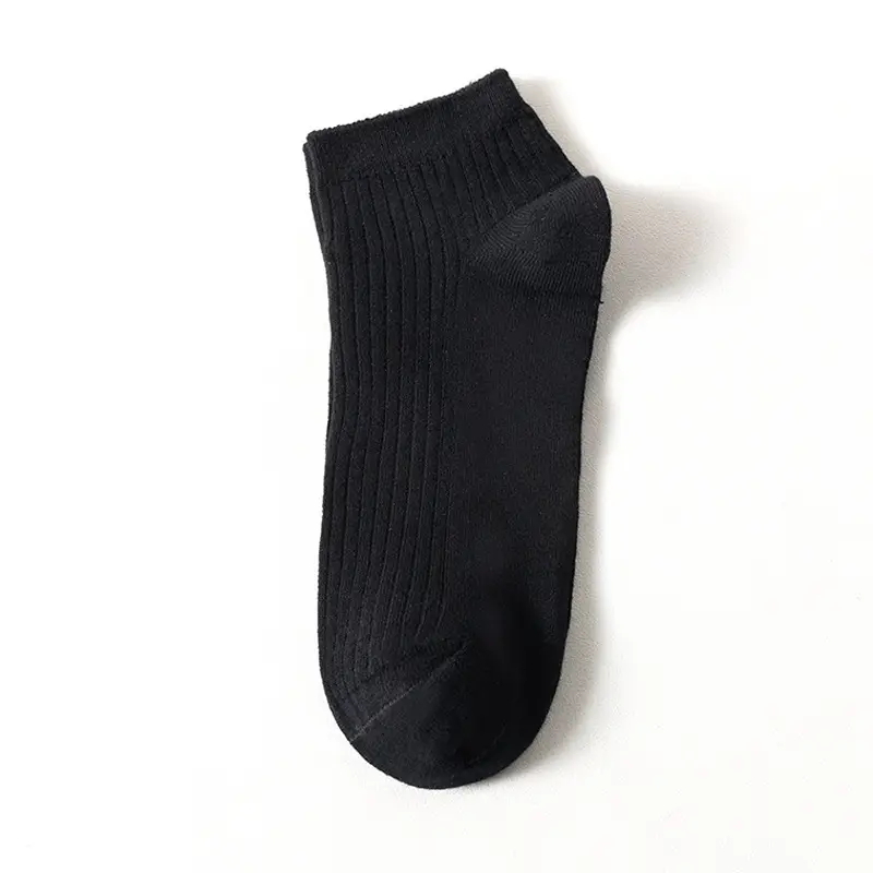 Double-Needle Socks for Men, Mid-Calf Socks, Summer Solid Color Cotton, Breathable, Sweat-Absorbent, Odor-Resistant, Solid Color Business Socks for All Seasons, Autumn and Winter