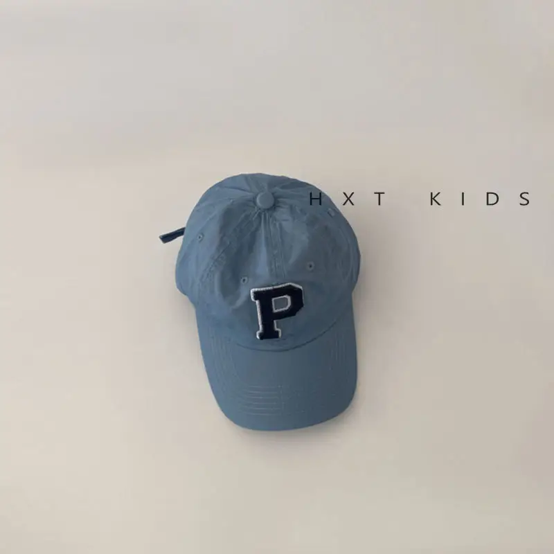 Children's P Letter Cap Matching Sun Hat Autum Baby Travel Baseball Cap - Image 4