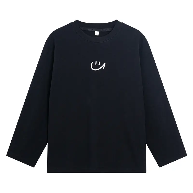 Men White Long Sleeve T-Shirt with Logo
