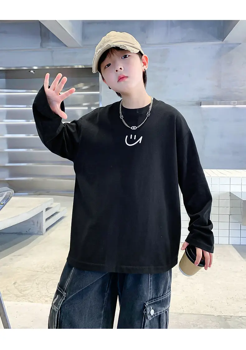 Men White Long Sleeve T-Shirt with Logo — feature 17