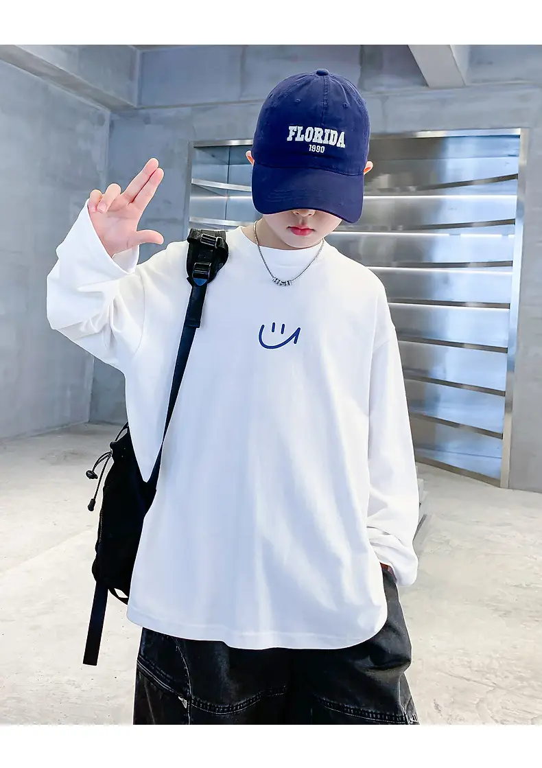 Men White Long Sleeve T-Shirt with Logo — feature 21