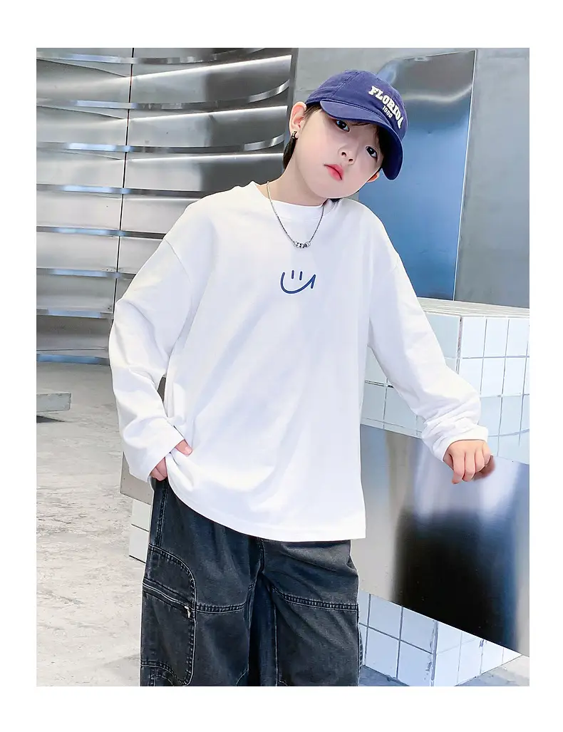 Men White Long Sleeve T-Shirt with Logo — feature 24