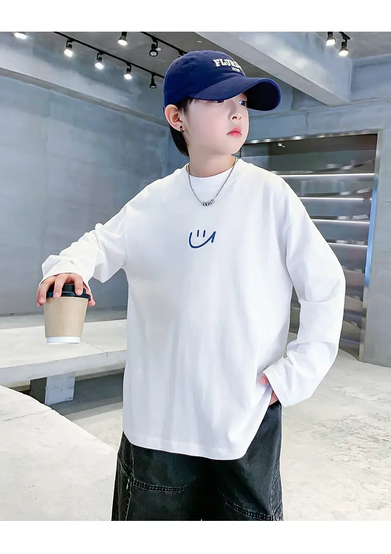 Men White Long Sleeve T-Shirt with Logo — feature 25
