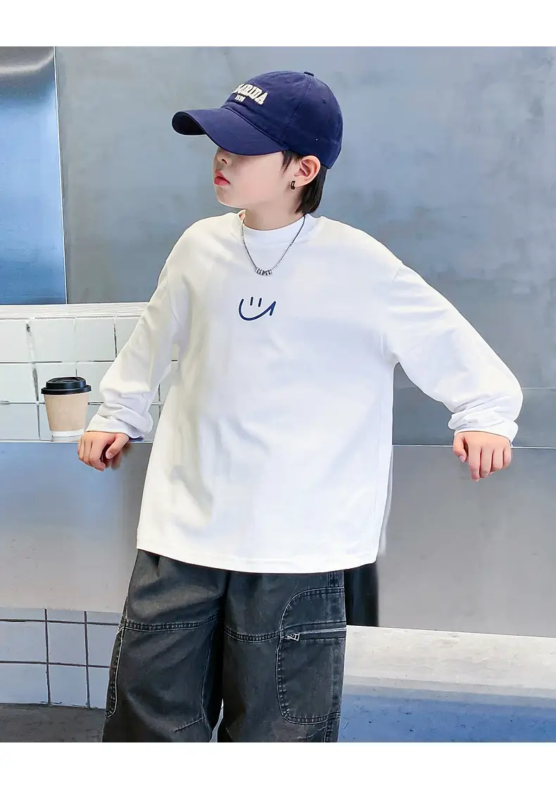 Men White Long Sleeve T-Shirt with Logo — feature 26