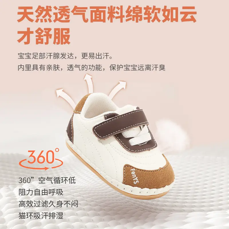 New 0 to 1 Year Old Baby Shoes Soft Sole Baby Toddler Shoes for Men 6-8-12 Months Infants and Girls Spring & Fall Models