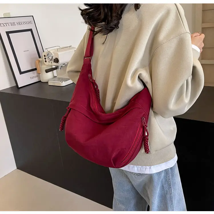 Women Crossbody Bag Large Capacity Beige Leather — feature 14