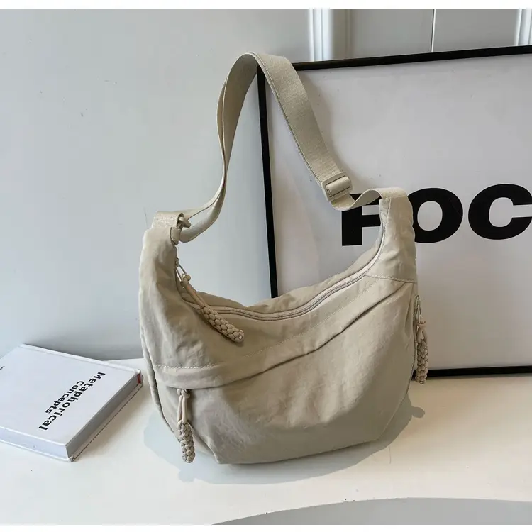Women Crossbody Bag Large Capacity Beige Leather — feature 36