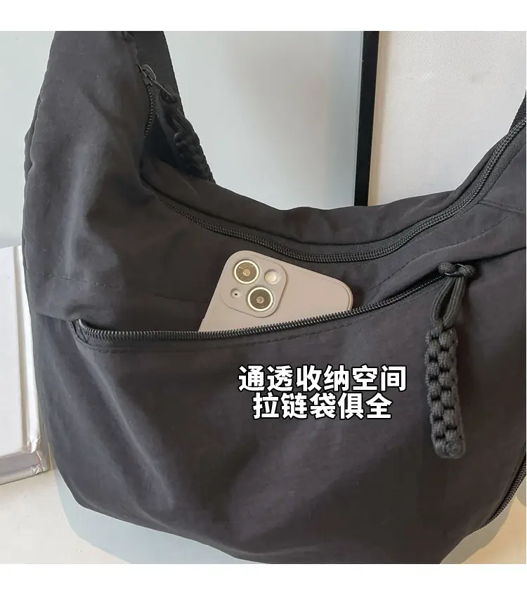 Women Crossbody Bag Large Capacity Beige Leather — feature 4