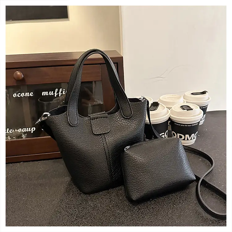 Women's Yellow PU Leather 2-Piece Handbag Set — feature 12