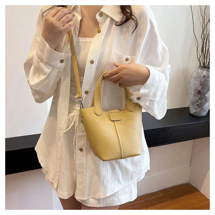Women's Yellow PU Leather 2-Piece Handbag Set — feature 20