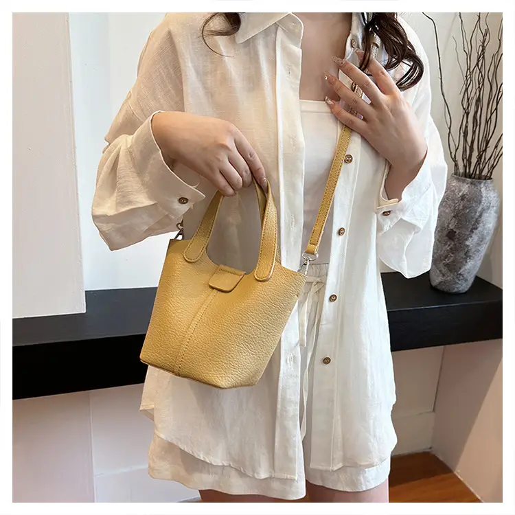 Women's Yellow PU Leather 2-Piece Handbag Set — feature 21