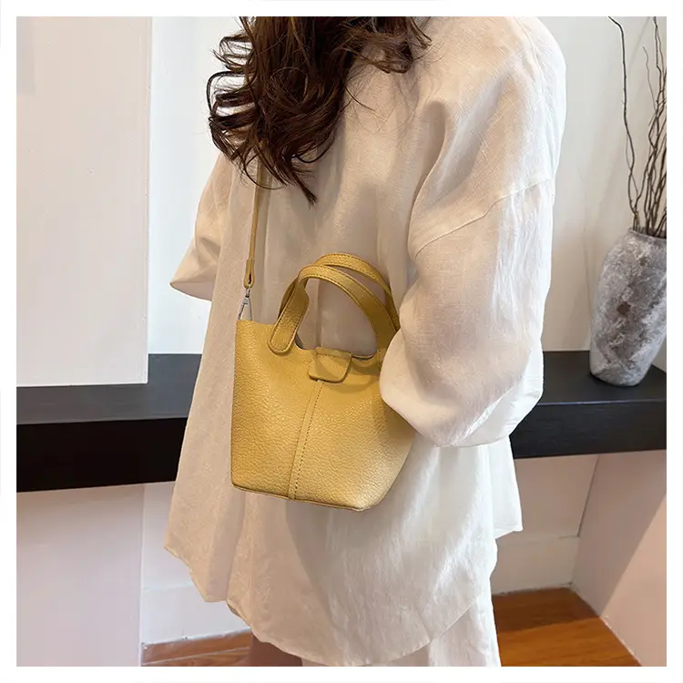 Women's Yellow PU Leather 2-Piece Handbag Set — feature 22