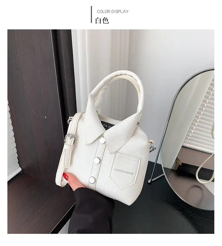 Pink Crossbody Bag for Women with Button Detail — feature 11