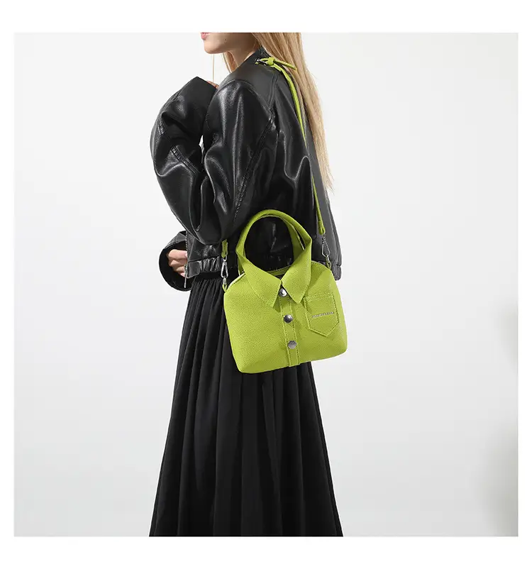 Pink Crossbody Bag for Women with Button Detail — feature 17