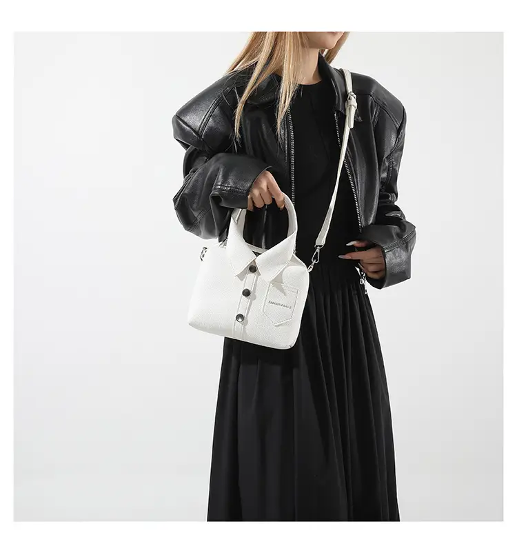Pink Crossbody Bag for Women with Button Detail — feature 19