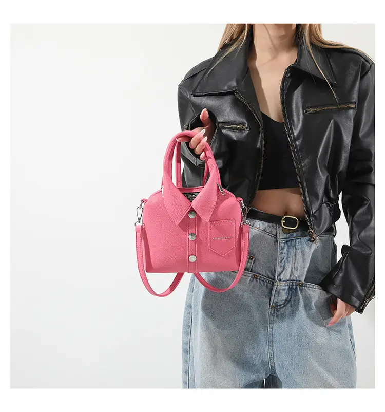 Pink Crossbody Bag for Women with Button Detail — feature 20
