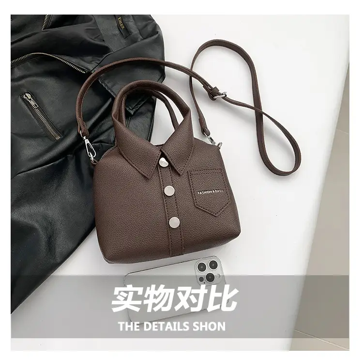 Pink Crossbody Bag for Women with Button Detail — feature 5