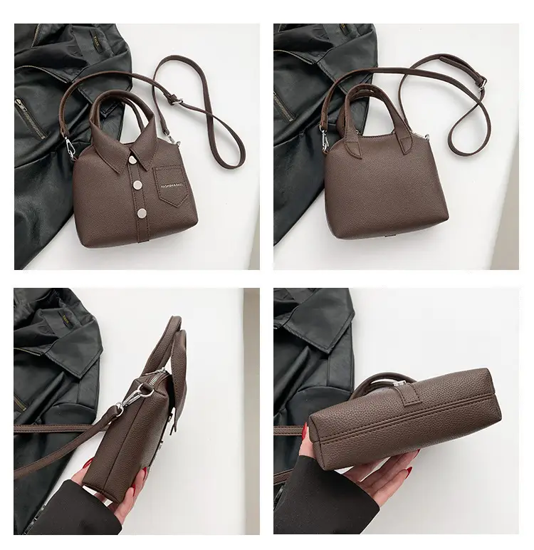 Pink Crossbody Bag for Women with Button Detail — feature 8